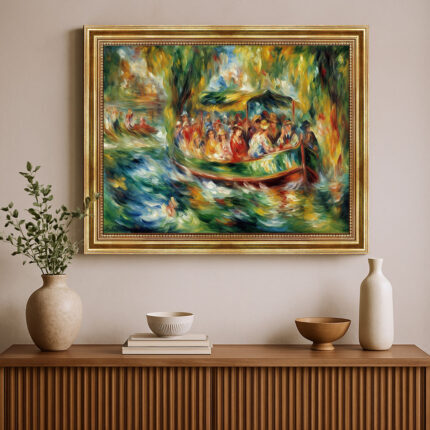 Bootsfahrt auf der Seine von Pierre-Auguste Renoir Bild mit Rahmen in Gold