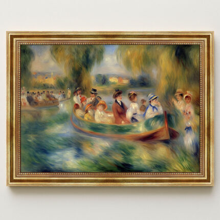 Bootsfahrt mit Familie von Pierre-Auguste Renoir Bild mit Rahmen in Gold
