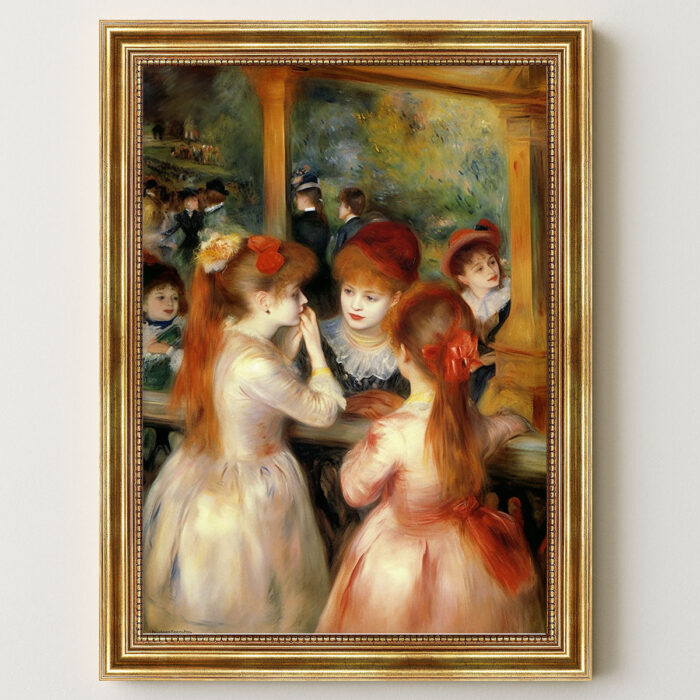 Damengespräche von Pierre-Auguste Renoir Bild mit Rahmen in Gold