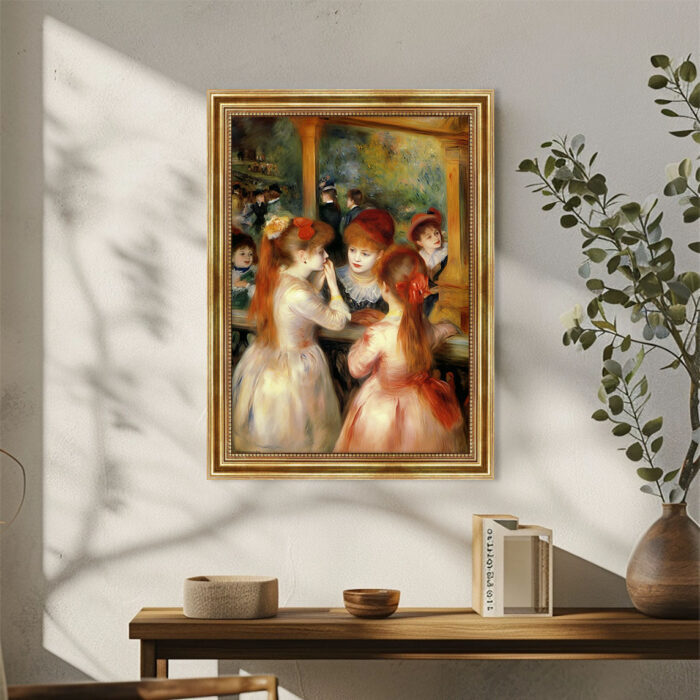 Damengespräche von Pierre-Auguste Renoir Bild mit Rahmen in Gold