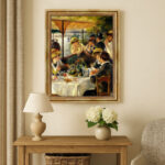 Frühstück am See im  Pierre-Auguste Renoir Bild mit Rahmen in Gold