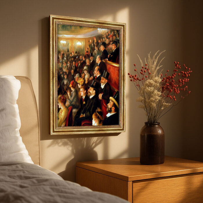 Im Theater im Malstil von Pierre-Auguste Renoir Bild mit Rahmen in Gold