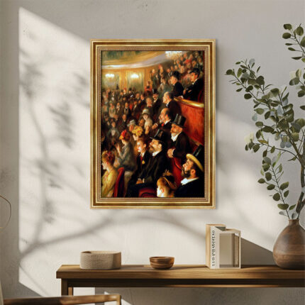 Im Theater im Malstil von Pierre-Auguste Renoir Bild mit Rahmen in Gold