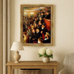 Im Theater im Malstil von Pierre-Auguste Renoir Bild mit Rahmen in Gold