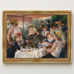 Das Frühstück der Ruderer Pierre-Auguste Renoir Bild mit Rahmen in Gold