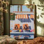 Chilling by the Pool – Monkeys Edition No. 1 Art Poster – Animal Fine Art – Summer Decor – Unique Design – Surreal Collage
