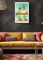 Chilling by the Pool – Monkeys Edition No. 3 Art Poster – Animal Fine Art – Summer Decor – Unique Design – Surreal Collage