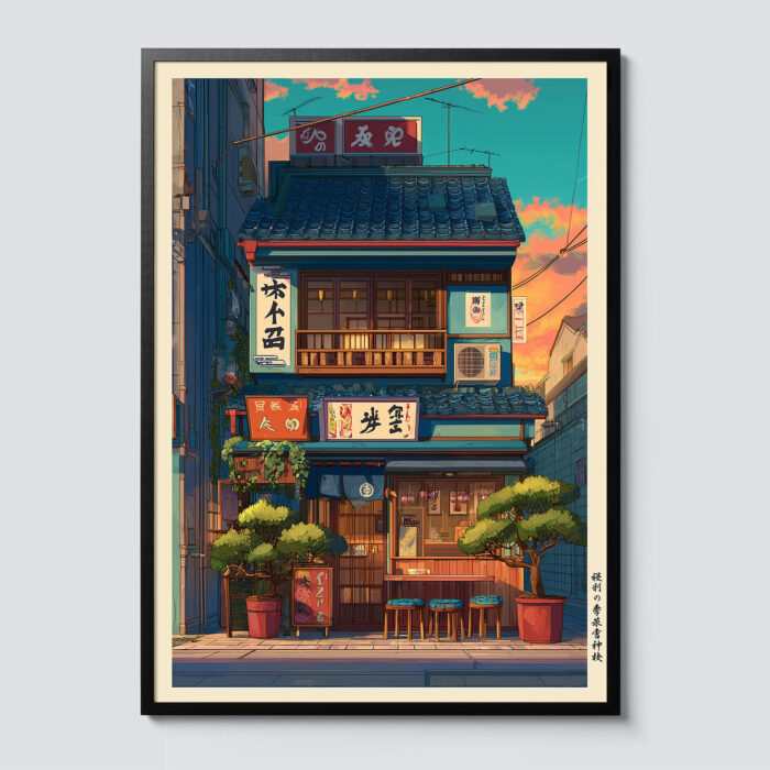 Japan Wall Art Cartoon Illustration Modern Anime-Styl Ukiyo-e Decor Poster