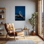 Arktischer Wolf Schrei unter Polarnacht Leinwandbild Arktische Eleganz Schlafzimmer Bild Wohnzimmer Tier Kunst Natur Kunstdruck (Kopie)