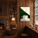 Guten Morgen Poster Kaffeedruck – Retro – Trendy Café-Kunst – Modernes Küchenbild – Kaffeeliebhaber – Wanddekoration für Küche, Restaurant