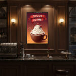 Kaffe Schoko Tee Poster Set Exklusives Design für Coffee Shop als Wanddekoration für Küche und Esszimmer