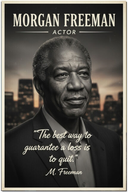 Morgan Freeman Actor Movie Star Poster Wall Art Live for the Story Decor Living Room Bedroom Cinema