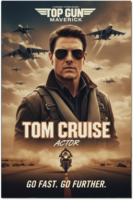 Tom Cruise Actor Movie Star Poster Wall Art Live for the Story Decor Living Room Bedroom Cinema
