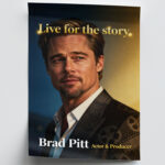 Brad Pitt Actor Movie Star Poster Wall Art Live for the Story Decor Living Room Bedroom Cinema