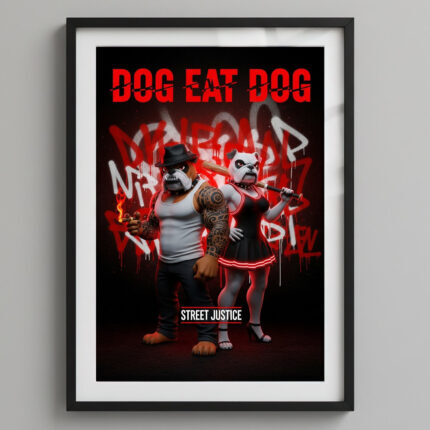 Neon-Gangs – Urban Fables – Street Art Comic Poster Bunt und Schrill