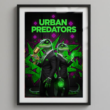 Neon-Gangs – Urban Fables – Street Art Comic Poster Bunt und Schrill