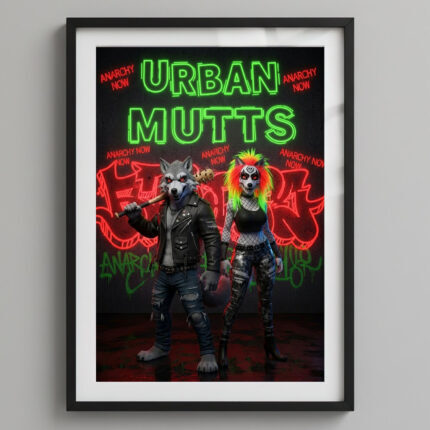 Neon-Gangs – Urban Fables – Street Art Comic Poster Bunt und Schrill