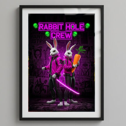 Neon-Gangs – Urban Fables – Street Art Comic Poster Bunt und Schrill