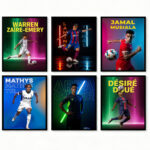 Fussball Stars Bilder 6er Set Deko Wandbilder Berühmter Jungstars Güler – Yamal – Musiala