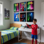 Fussball Stars Bilder 6er Set Deko Wandbilder Berühmter Jungstars Güler – Yamal – Musiala