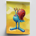 SpongeBob Schwammkopf 6er Poster Set Charaktere | Premium Kunstdrucke Art Stil | Patrick Star, Sandy Cheeks, Thaddäus, Mr. Krabs, Gary | Deko für Kinderzimmer Comic Fans