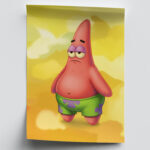 SpongeBob Schwammkopf 6er Poster Set Charaktere | Premium Kunstdrucke Art Stil | Patrick Star, Sandy Cheeks, Thaddäus, Mr. Krabs, Gary | Deko für Kinderzimmer Comic Fans