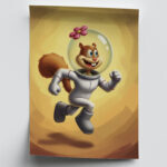 SpongeBob Schwammkopf 6er Poster Set Charaktere | Premium Kunstdrucke Art Stil | Patrick Star, Sandy Cheeks, Thaddäus, Mr. Krabs, Gary | Deko für Kinderzimmer Comic Fans