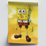 SpongeBob Schwammkopf 6er Poster Set Charaktere | Premium Kunstdrucke Art Stil | Patrick Star, Sandy Cheeks, Thaddäus, Mr. Krabs, Gary | Deko für Kinderzimmer Comic Fans