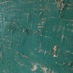 Acrylfarben Leinwandbild mit Rahmen in Türkis Gold Handgemaltes Wandbild Original Kunst Unikat