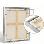 Mondlandschaft in Silber Handgemalt Leinwandbild mit Glassteinen Original Kunst Unikat