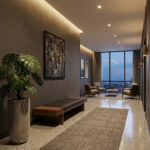 Urban Relic in Schwarz und Gold Handgemalt Leinwandbild mit Steinchen Original Kunst Unikat