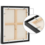 Urban Relic in Schwarz und Gold Handgemalt Leinwandbild mit Steinchen Original Kunst Unikat