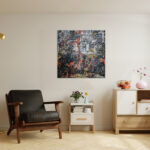 Erosion der Stille • Fragmentierte Ordnung Acrylfarben Leinwandbild Handgemaltes Wandbild Original Kunst Unikat