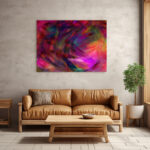 Wirbelnde Farbsymphonie in Pink, Magenta und Türkis als leuchtende abstrakte Bewegungskomposition – Bild 3