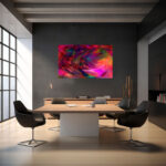 Wirbelnde Farbsymphonie in Pink, Magenta und Türkis als leuchtende abstrakte Bewegungskomposition – Bild 4