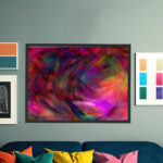 Wirbelnde Farbsymphonie in Pink, Magenta und Türkis als leuchtende abstrakte Bewegungskomposition – Bild 6