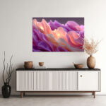 Zarte Rosenblütenblätter in Altrosa und Violett mit warmem Innenlicht in makrofotografischer Nahaufnahme – Bild 2