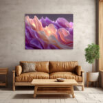 Zarte Rosenblütenblätter in Altrosa und Violett mit warmem Innenlicht in makrofotografischer Nahaufnahme – Bild 3