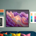 Zarte Rosenblütenblätter in Altrosa und Violett mit warmem Innenlicht in makrofotografischer Nahaufnahme – Bild 6