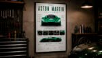 Aston Martin Poster Sportwagen Wandbilder Deko für Autofans zum Einrahmen