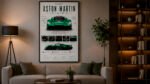 Aston Martin Poster Sportwagen Wandbilder Deko für Autofans zum Einrahmen
