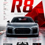 Audi Poster Sportwagen Wandbilder Deko für Autofans zum Einrahmen