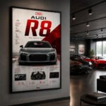 Audi Poster Sportwagen Wandbilder Deko für Autofans zum Einrahmen