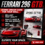FERRARI 296 GTB Poster Sportwagen Wandbilder Deko für Autofans zum Einrahmen
