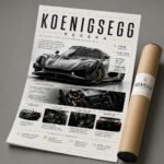 Koenigsegg Regera Poster Sportwagen Wandbilder Deko für Autofans zum Einrahmen