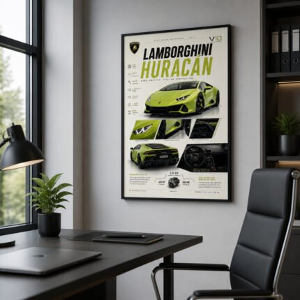 Lamborghini Poster Sportwagen Wandbilder Deko für Autofans zum Einrahmen