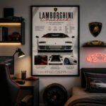 Lamborghini Poster Sportwagen Wandbilder Deko für Autofans zum Einrahmen