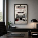 Lamborghini Poster Sportwagen Wandbilder Deko für Autofans zum Einrahmen