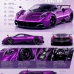 Pagani Huayra Poster Sportwagen Wandbilder Deko für Autofans zum Einrahmen