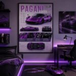Pagani Huayra Poster Sportwagen Wandbilder Deko für Autofans zum Einrahmen